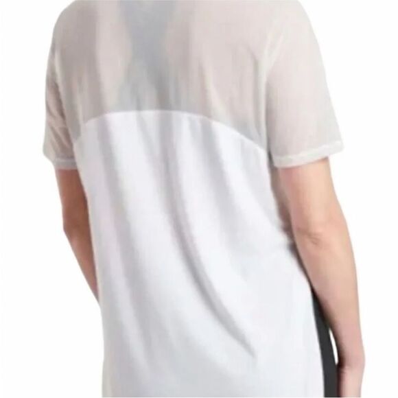 ATHLETA | Wanderlust Oversized White Short Sleeve Top Mesh Detail Women’s Size S - Picture 2 of 10